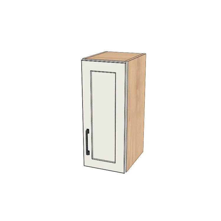 10" Wide x 24" High Wall Cabinet - (Hardrock Maple Melamine Boxes - Painted Doors)