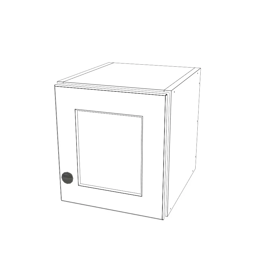 11" Wide x 12" High Wall Cabinet - (White Melamine Cabinets - Thermofoil Doors)
