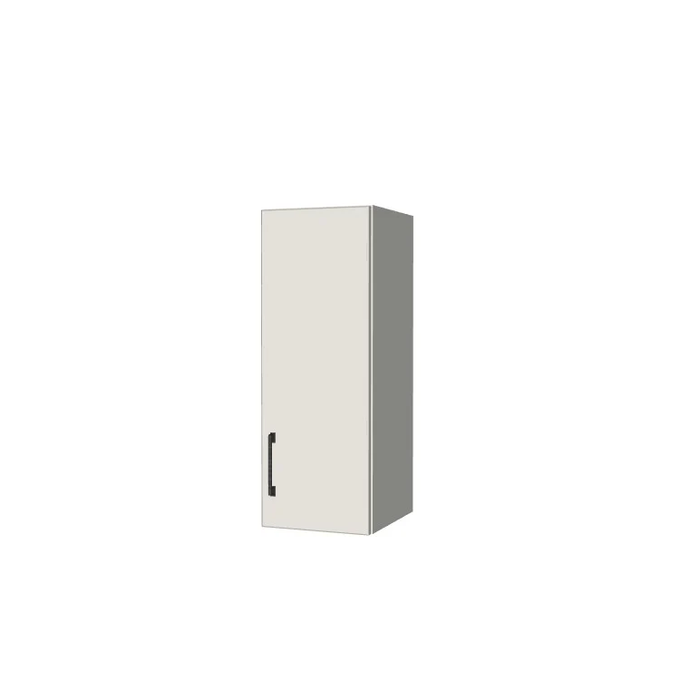 11" Wide x 30" High Wall Cabinet - (White Melamine Boxes - Flat Panel Doors)