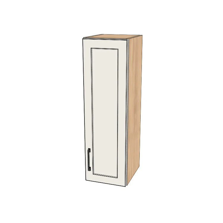 11" Wide x 36" High Wall Cabinet - (Hardrock Maple Melamine Boxes - Painted Doors)