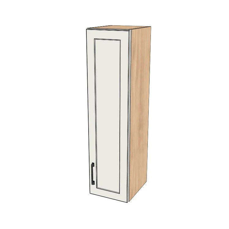 11" Wide x 42" High Wall Cabinet - (Hardrock Maple Melamine Boxes - Thermofoil Doors)