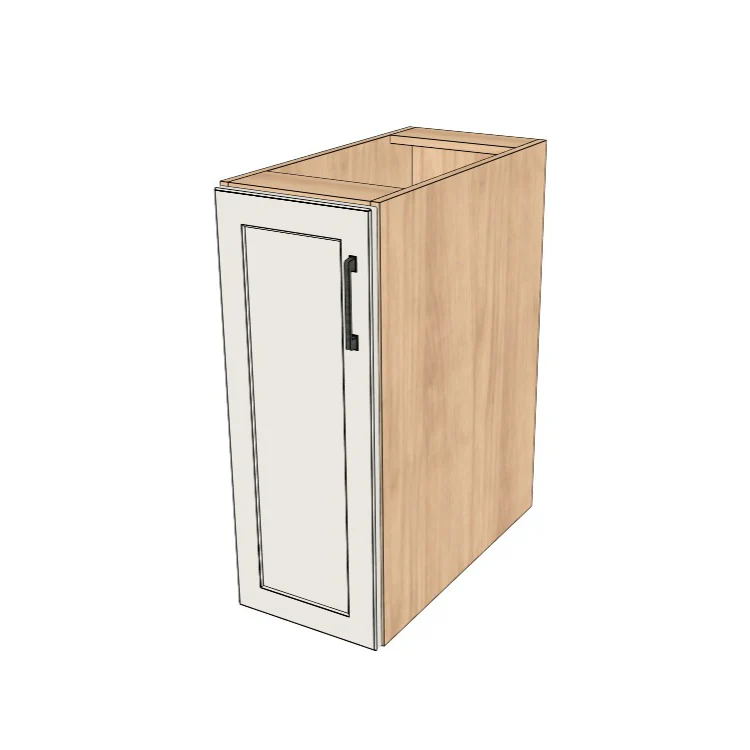 12" Wide Base Cabinet - (Hardrock Maple Melamine Boxes - Thermofoil Doors)