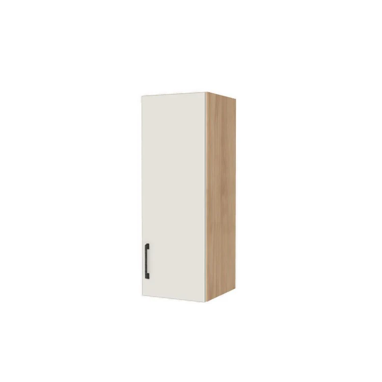 12" Wide x 34" High Wall Cabinet - (Hardrock Maple Melamine Boxes - Flat Panel Doors)