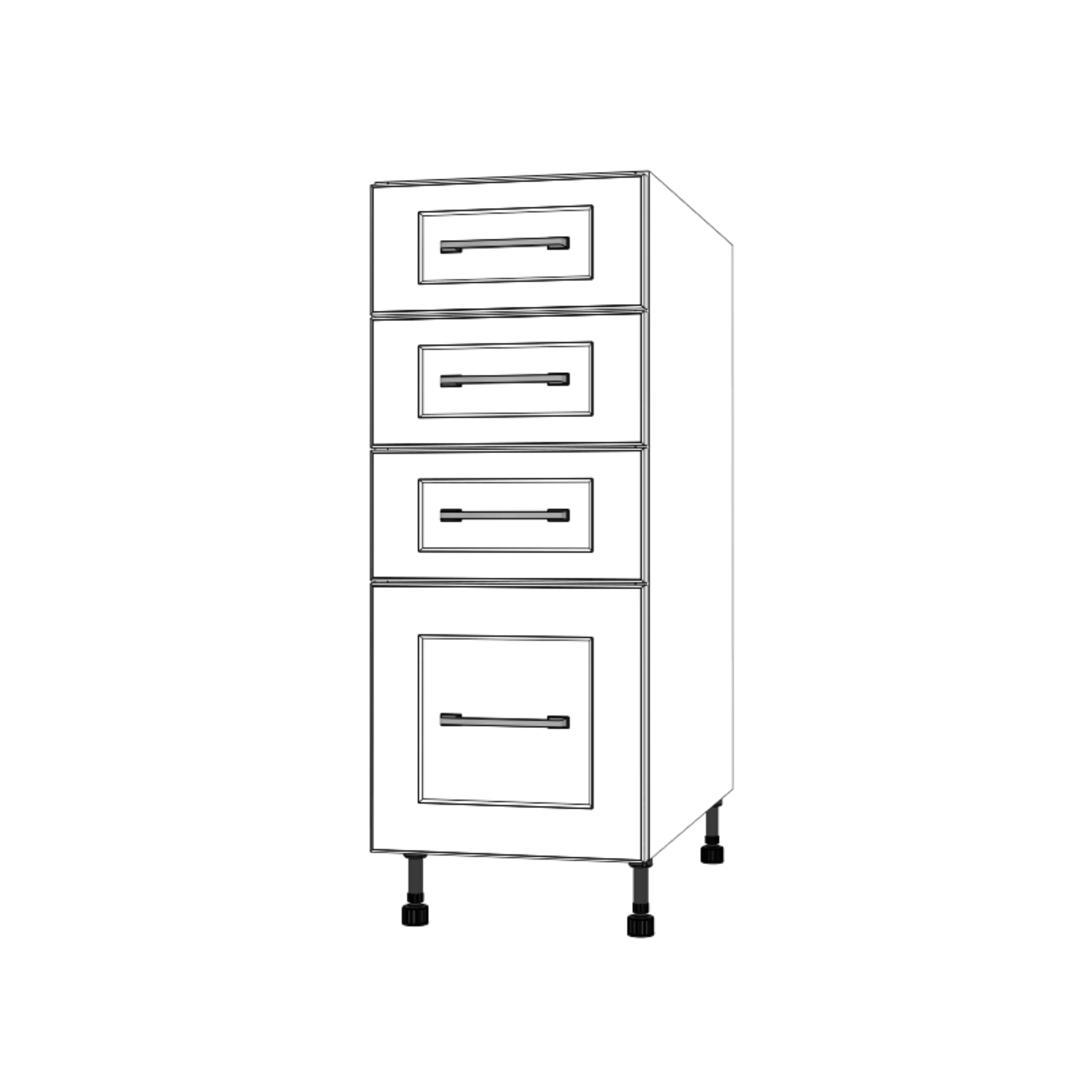 13" Wide Drawer Cabinet - Painted Doors - Image 2