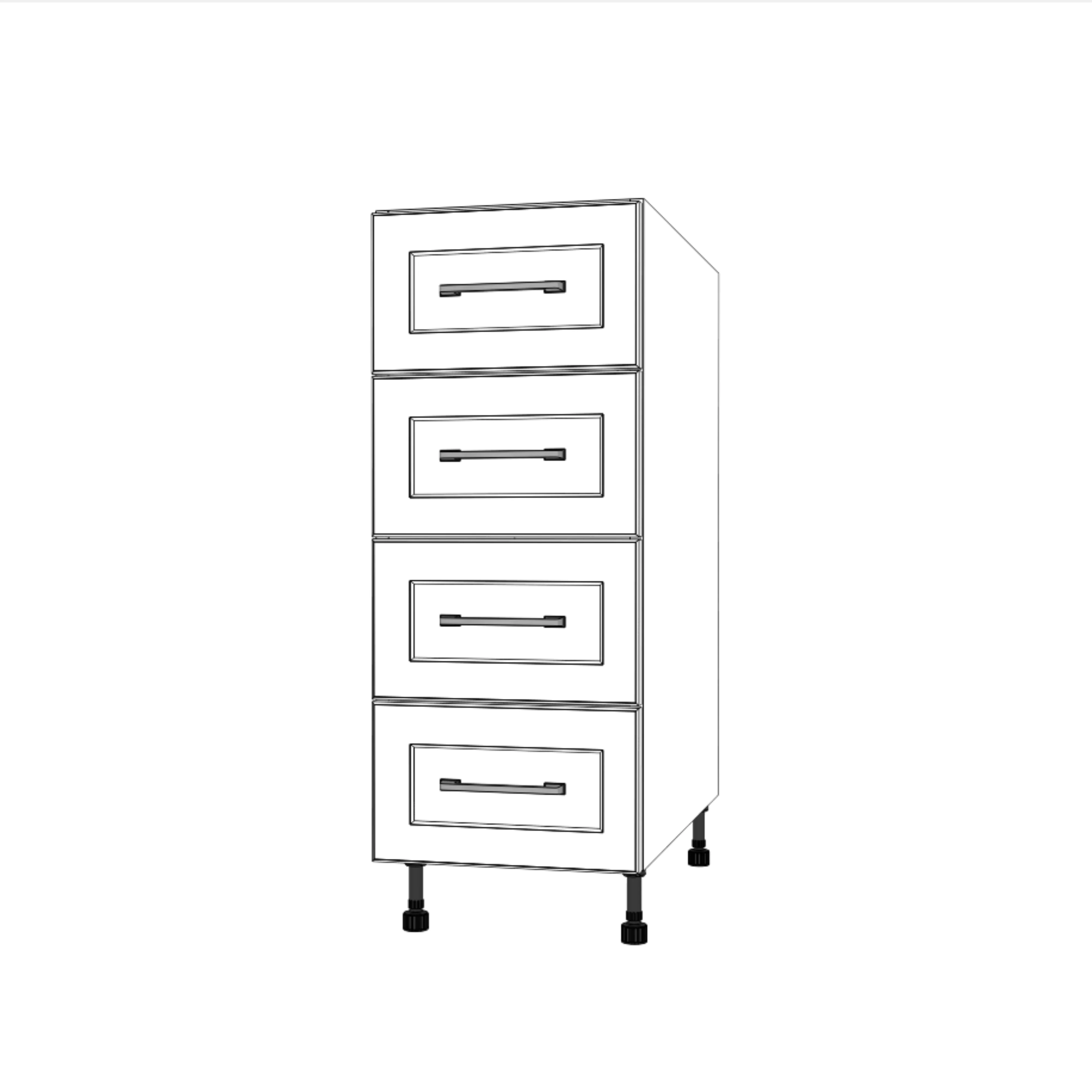 13" Wide Drawer Cabinet - Painted Doors - Image 3