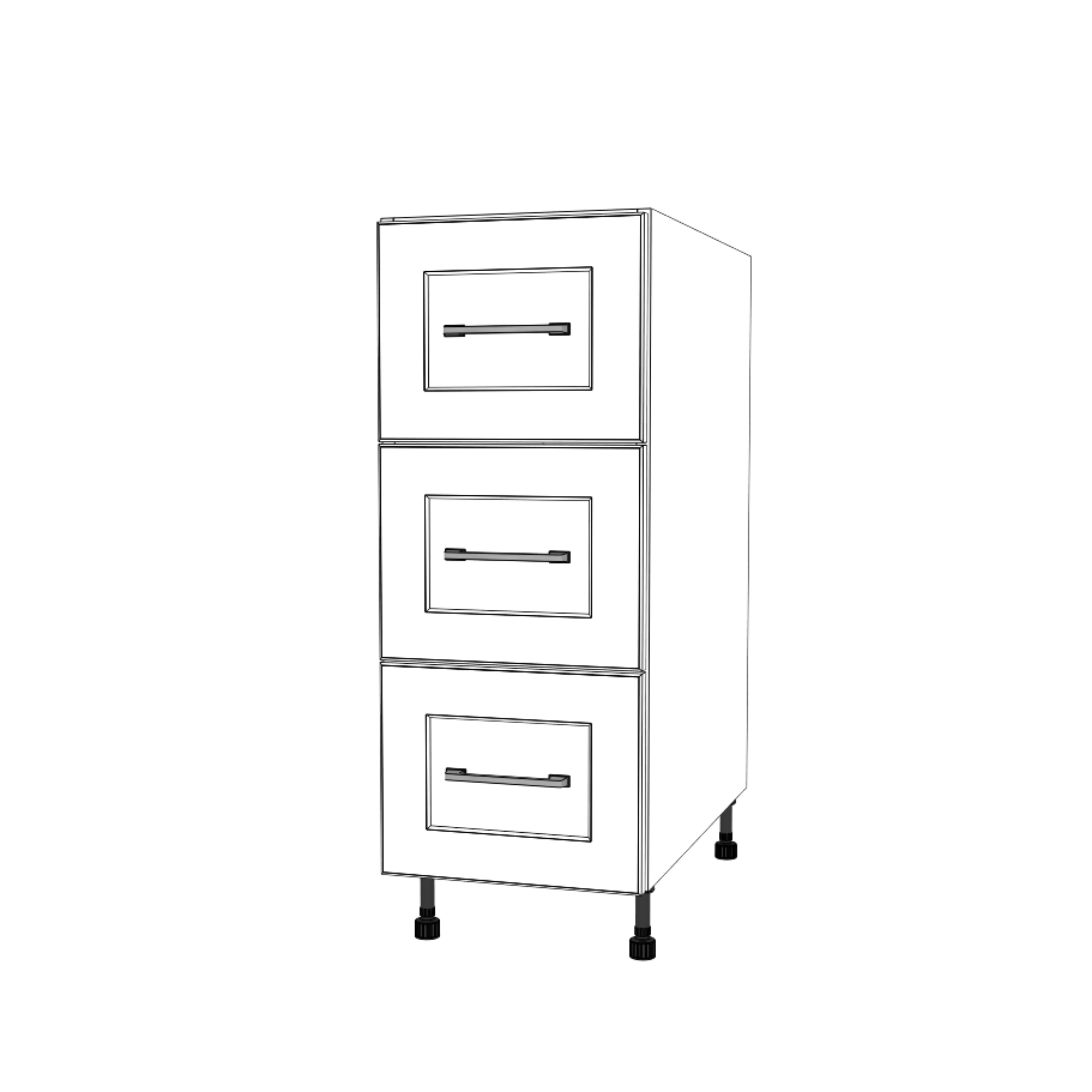 13" Wide Drawer Cabinet - Painted Doors - Image 4