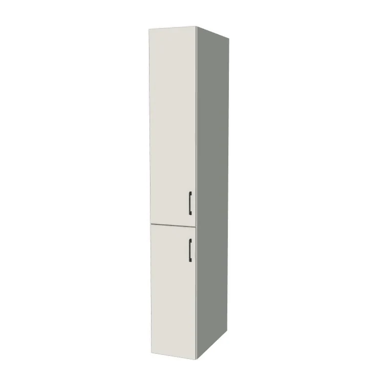 13" Wide Tall Pantry Cabinet - (White Melamine Boxes - Flat Panel Doors) 24 D