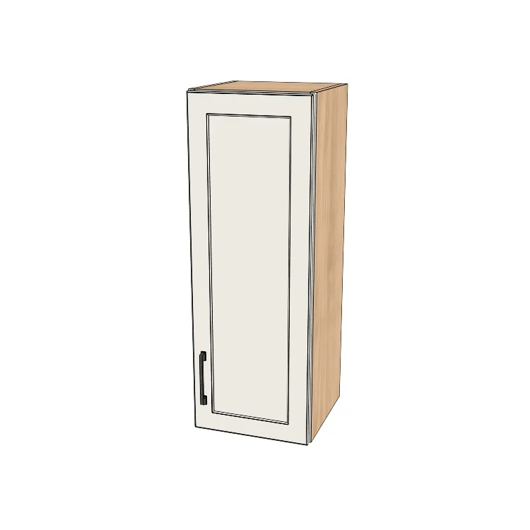13" Wide x 36" High Wall Cabinet - (Hardrock Maple Melamine Boxes - Thermofoil Doors)