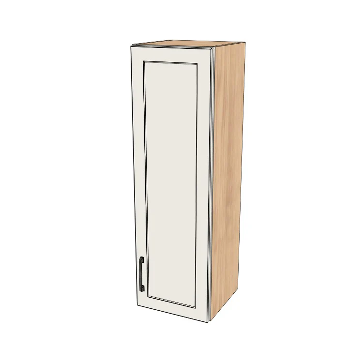 13" Wide x 42" High Wall Cabinet - (Hardrock Maple Melamine Boxes - Painted Doors)