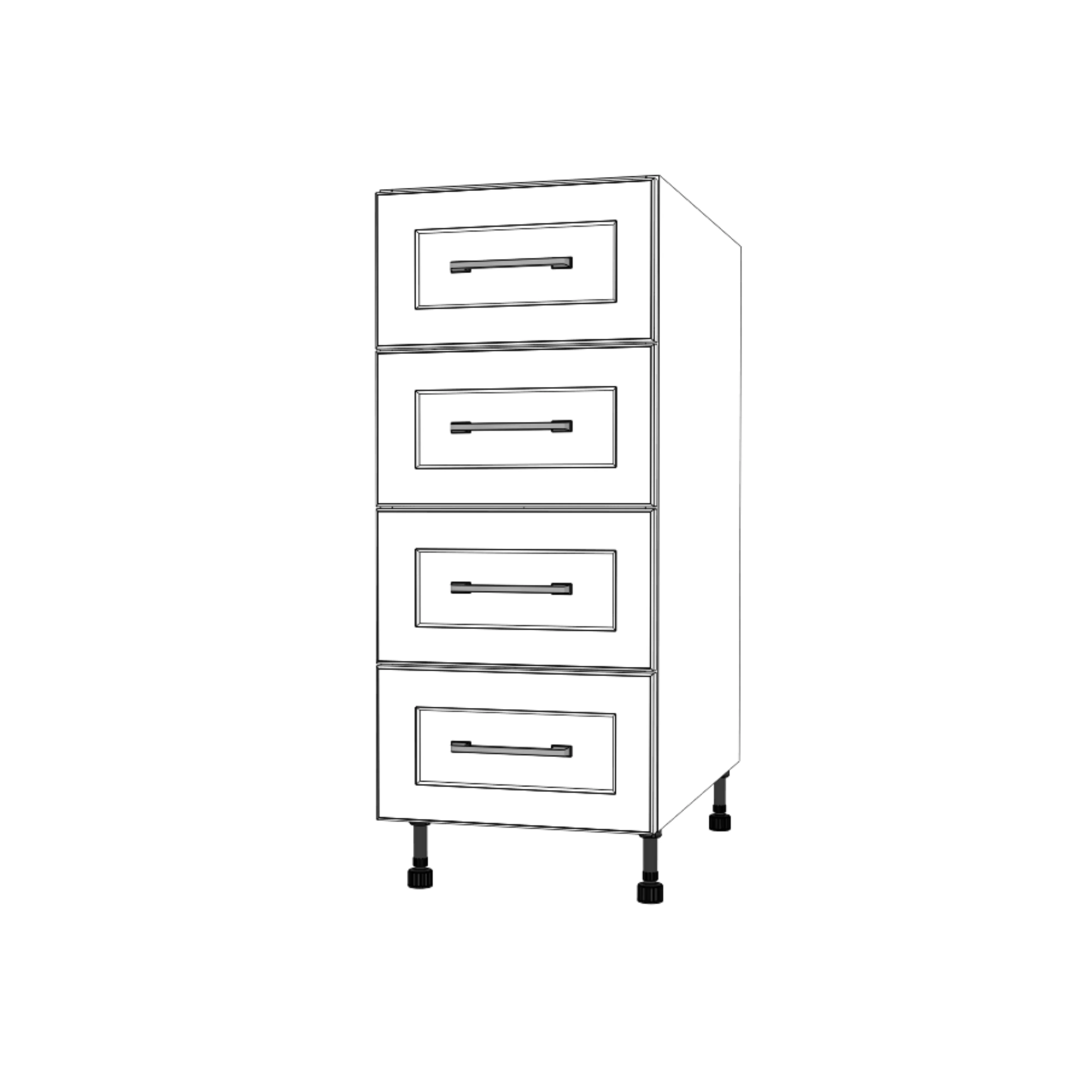 14" Wide Drawer Cabinet - Thermofoil Doors - Image 3