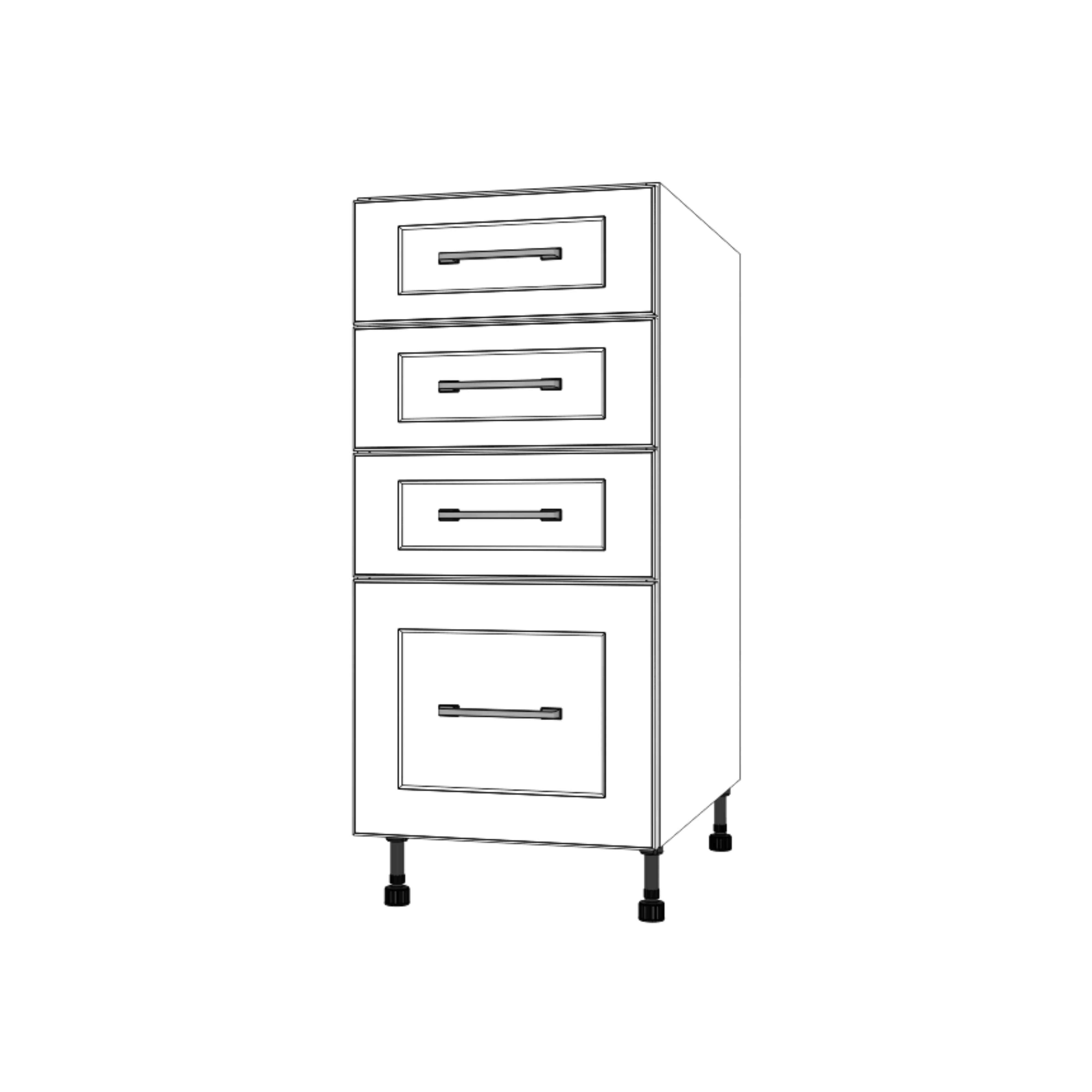 15" Wide Drawer Cabinet - Thermofoil Doors - Image 2