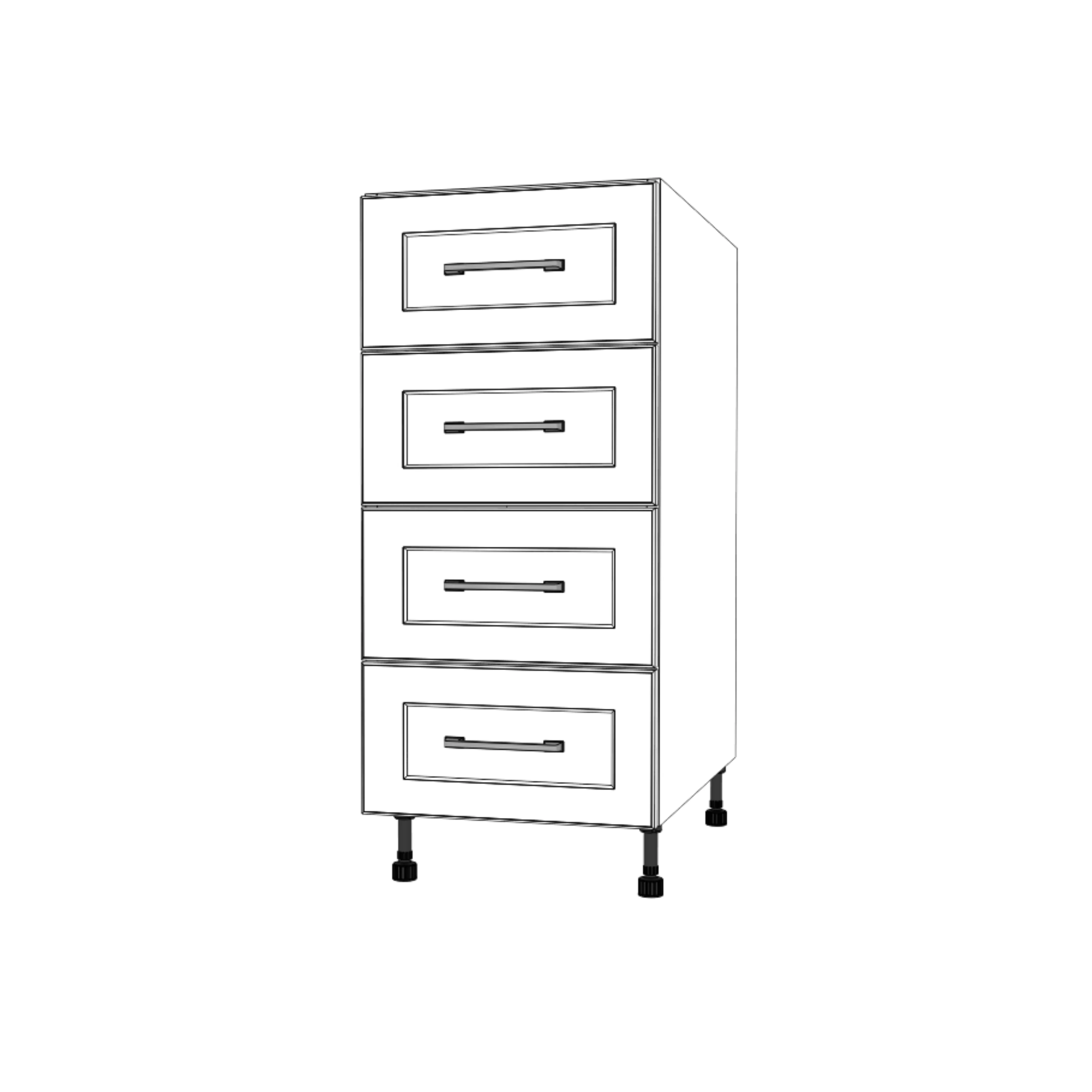 15" Wide Drawer Cabinet - Thermofoil Doors - Image 3