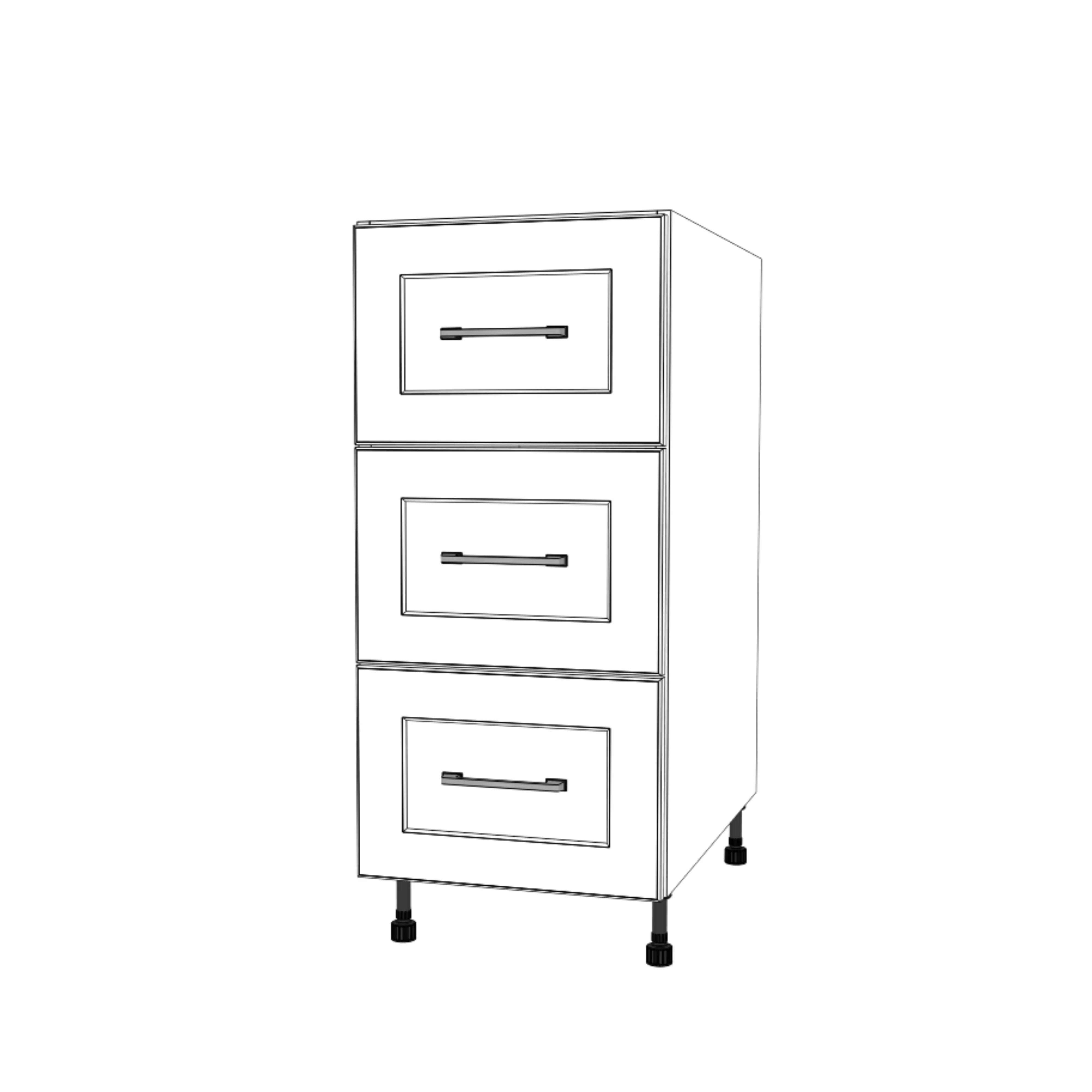 15" Wide Drawer Cabinet - Thermofoil Doors - Image 4