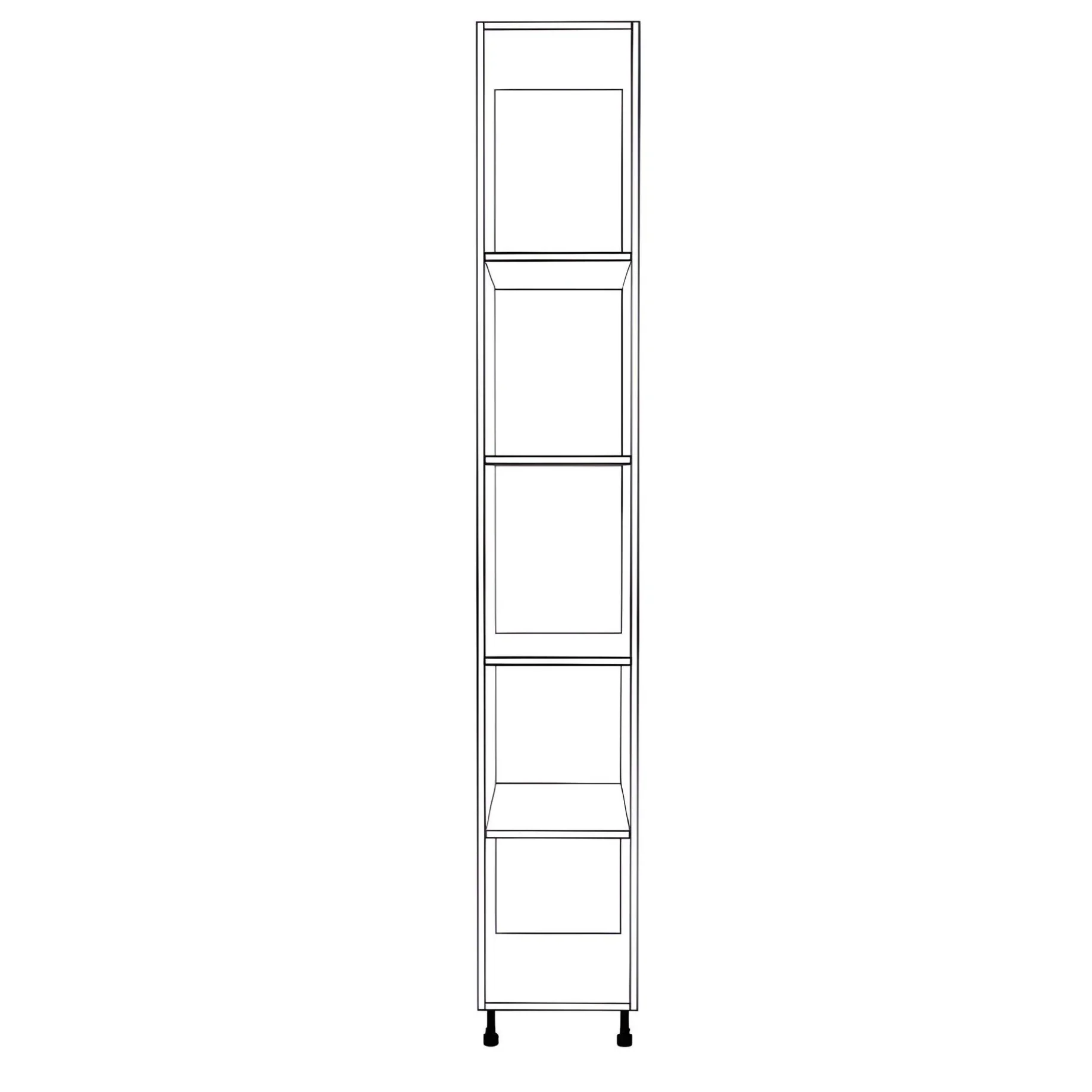 15" Wide Tall Pantry Cabinet - Painted Doors - Image 2