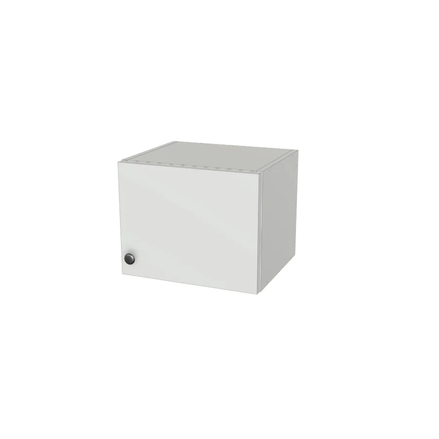 15" Wide x 12" High Wall Cabinet - (White Melamine Boxes - Flat Panel Doors)