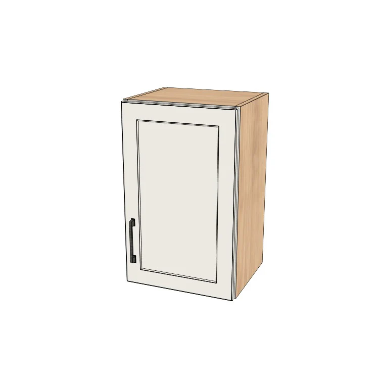 15" Wide x 24" High Wall Cabinet - (Hardrock Maple Melamine Boxes - Thermofoil Doors)