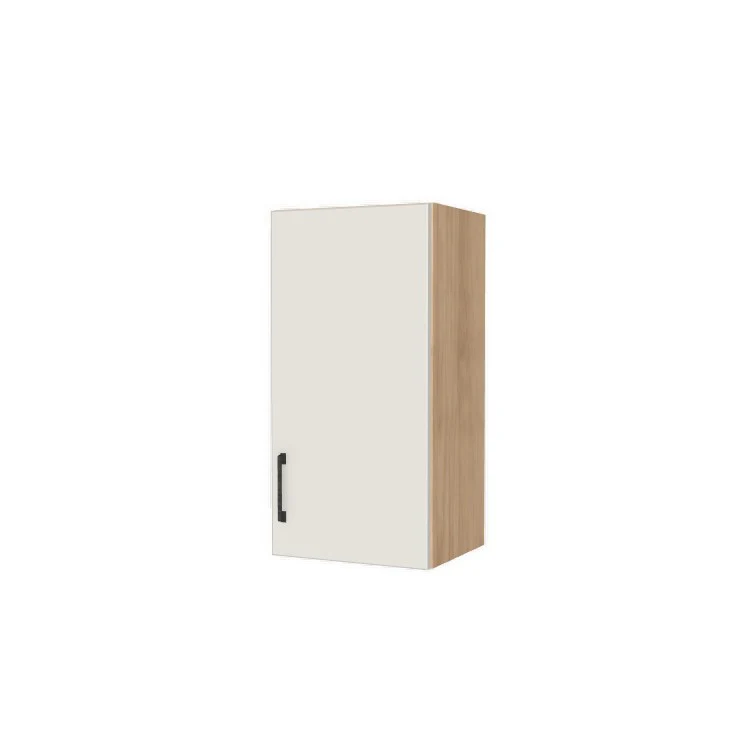 15" Wide x 30" High Wall Cabinet - (Hardrock Maple Melamine Boxes - Flat Panel Doors)