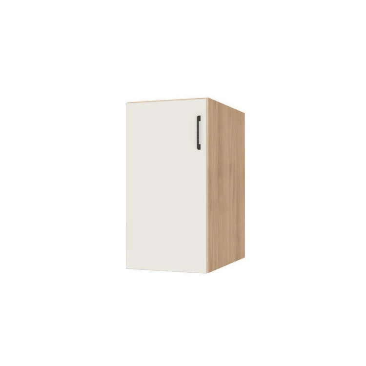 16" Wide Base Cabinet - (Hardrock Maple Melamine Boxes - Flat Panel Doors)
