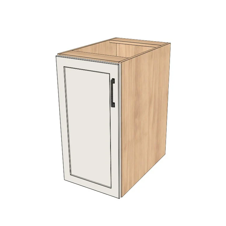 16" Wide Base Cabinet - (Hardrock Maple Melamine Boxes - Thermofoil Doors)