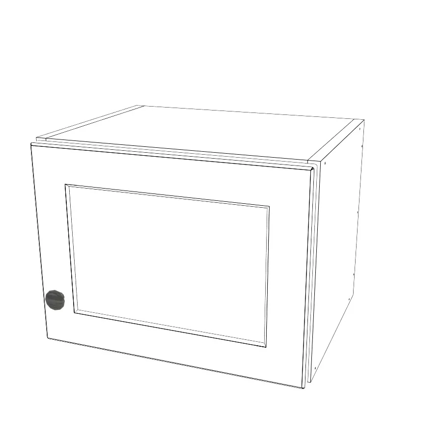 16" Wide x 12" High Wall Cabinet - (White Melamine Cabinets - Painted Doors)