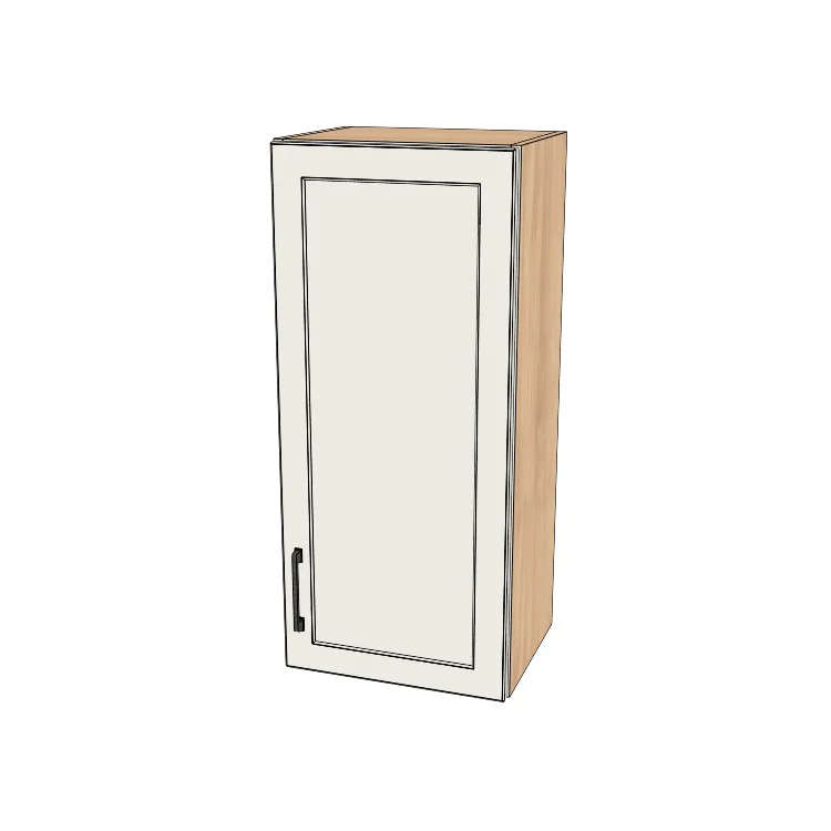 16" Wide x 36" High Wall Cabinet - (Hardrock Maple Melamine Boxes - Painted Doors)