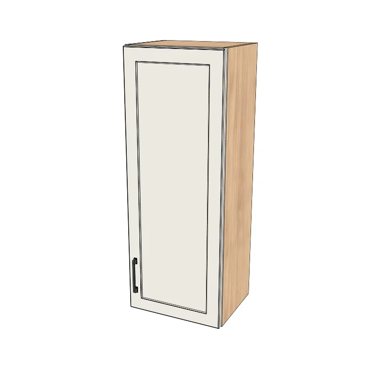 16" Wide x 42" High Wall Cabinet - (Hardrock Maple Melamine Boxes - Painted Doors)