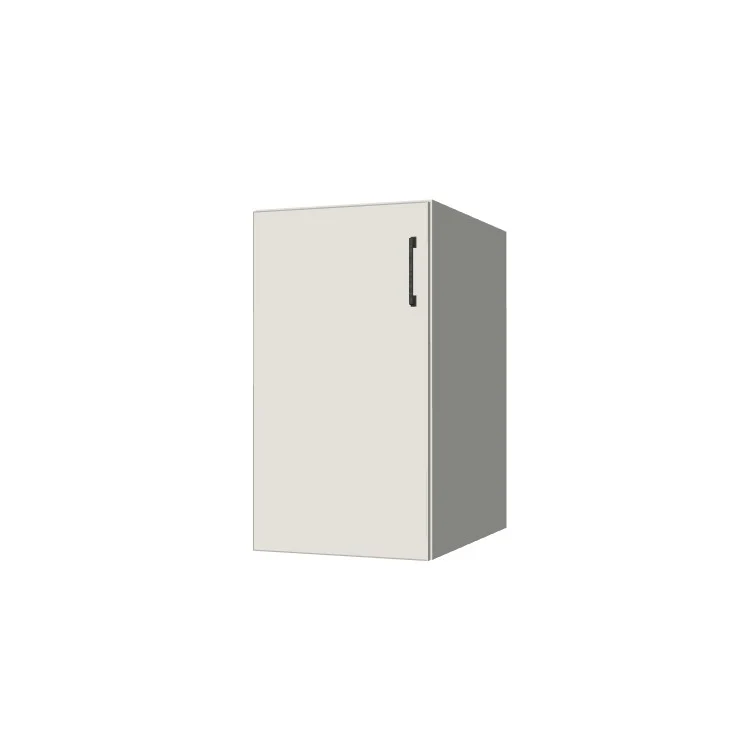 17" Wide Base Cabinet - (White Melamine Boxes - Flat Panel Doors)
