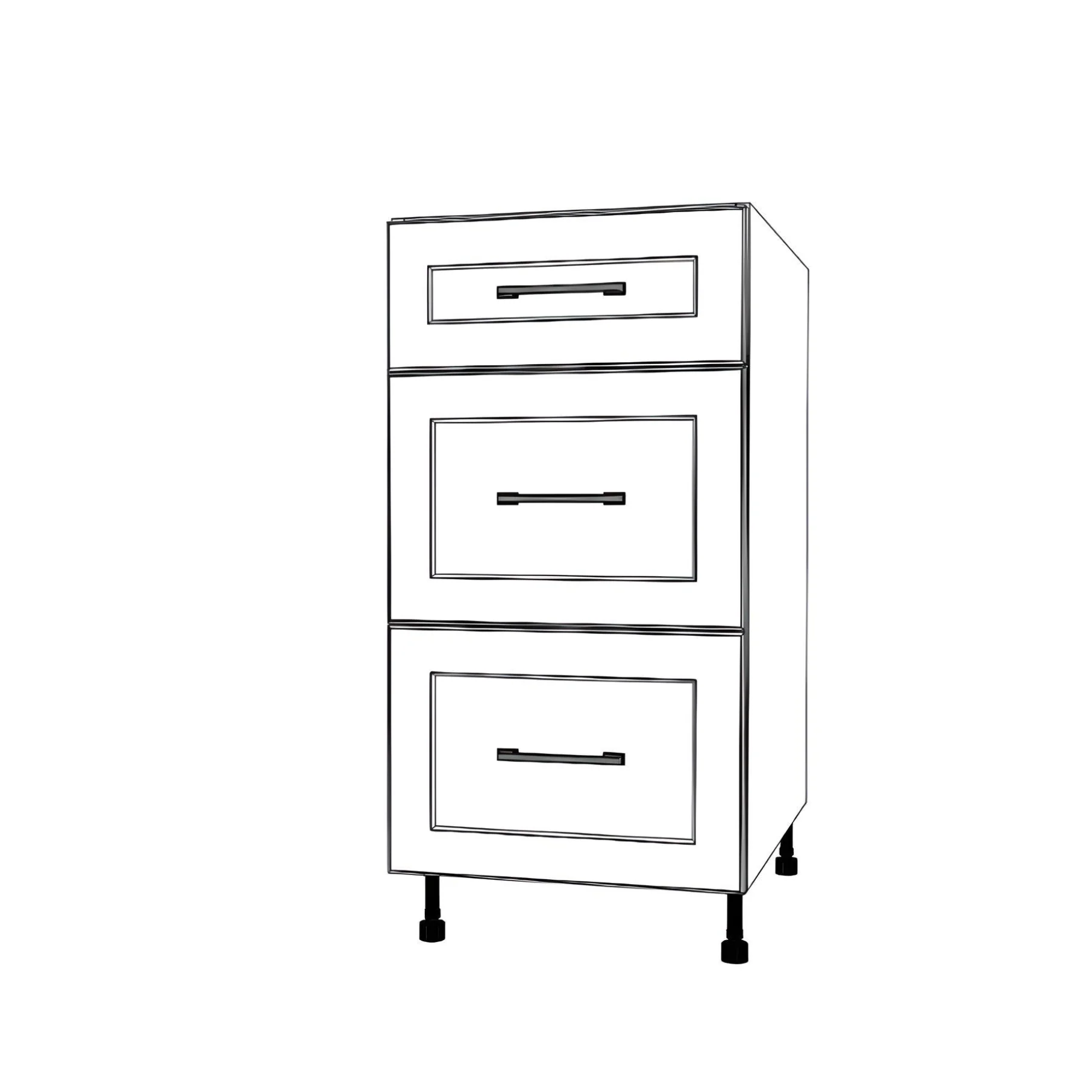 17" Wide Drawer Cabinet - Painted Doors