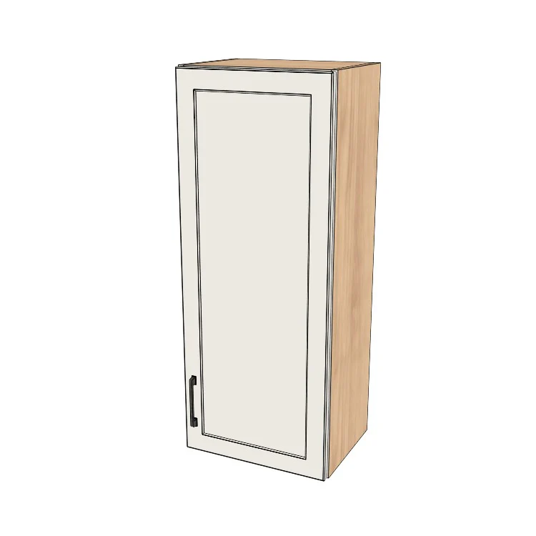 17" Wide x 42" High Wall Cabinet - (Hardrock Maple Melamine Boxes - Thermofoil Doors)