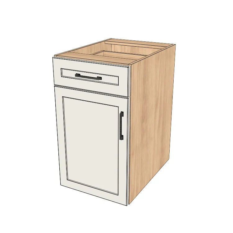 18" Wide Base Cabinet With Drawer On Top - (Ply Wood Boxes - Thermofoil Doors)