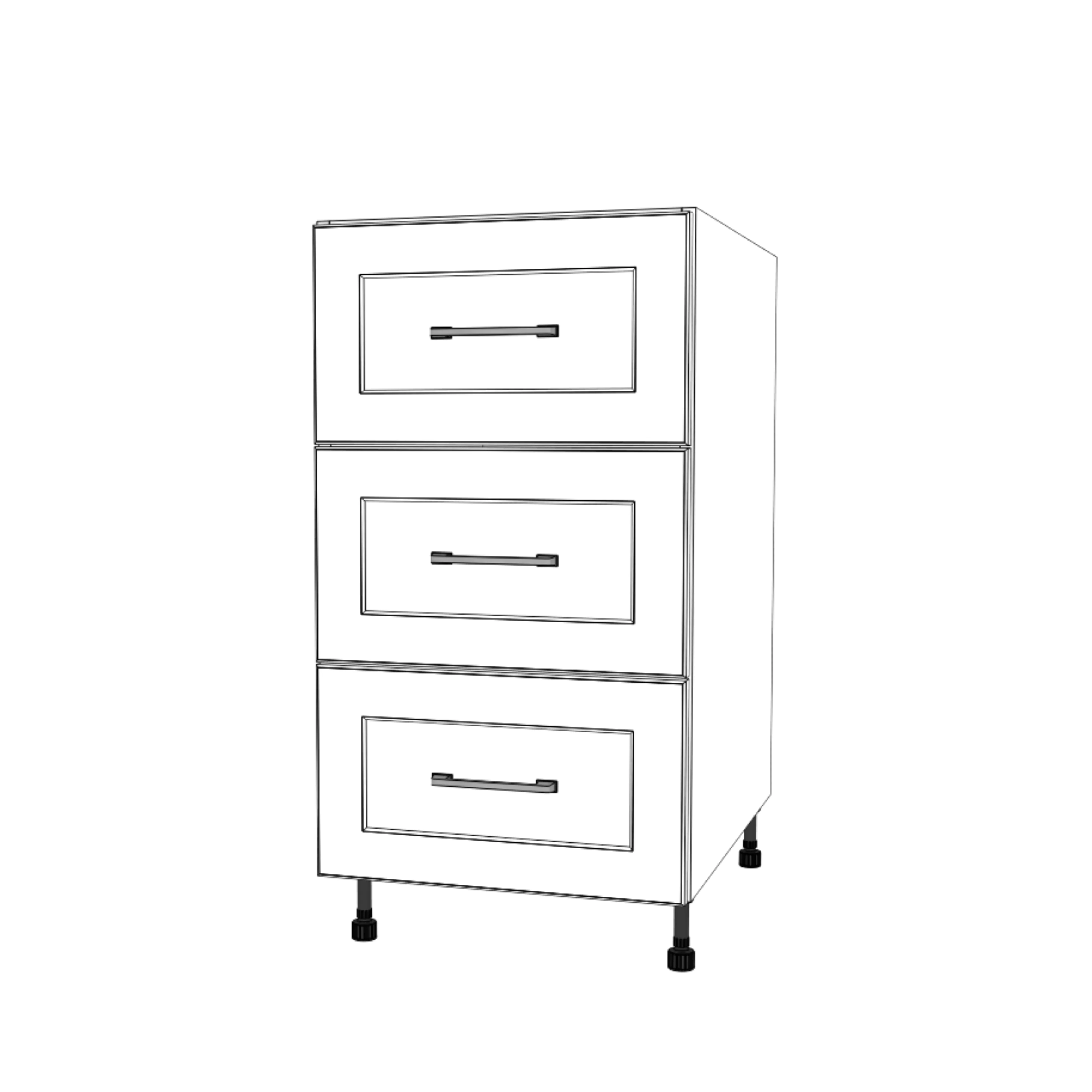 18" Wide Drawer Cabinet - Thermofoil Doors - Image 4