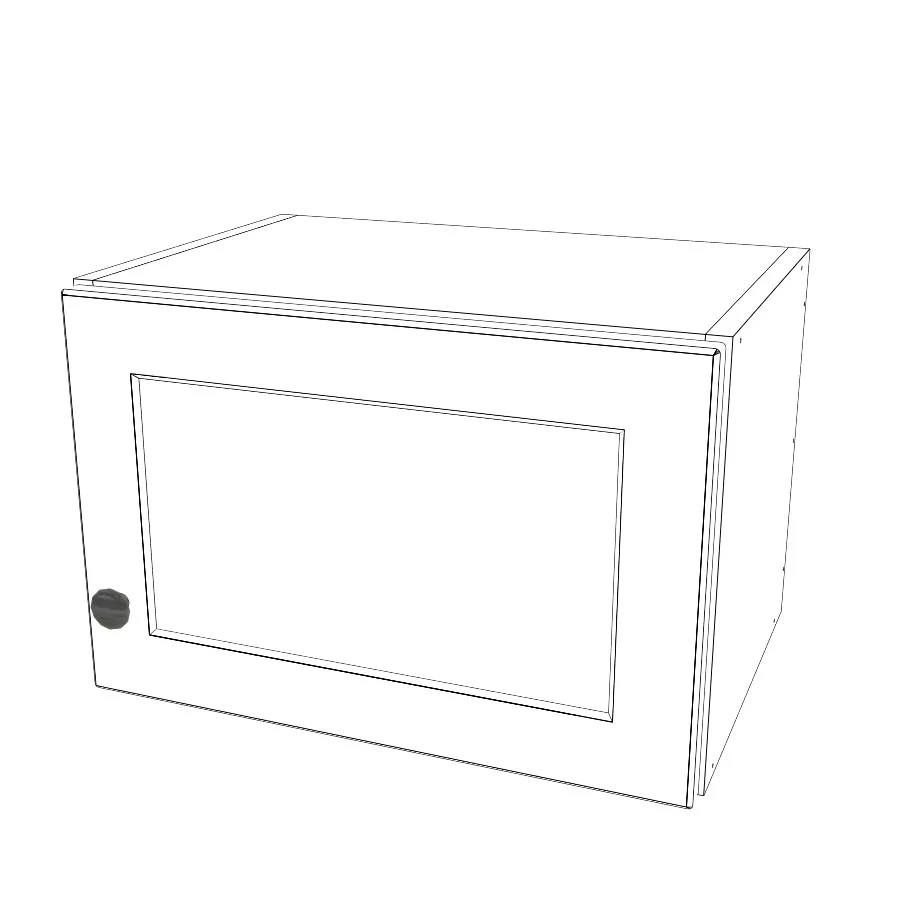 18" Wide x 12" High Wall Cabinet - (White Melamine Cabinets - Thermofoil Doors)