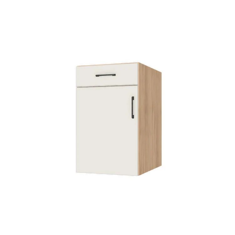 19" Wide Base Cabinet With Drawer On Top - (Hardrock Maple Melamine Boxes - Flat Panel Doors)