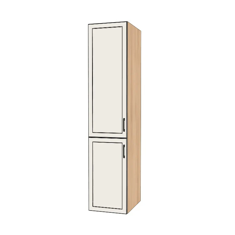 19" Wide Tall Pantry Cabinet - (Hardrock Maple Melamine Boxes - Thermofoil Doors) 24 D