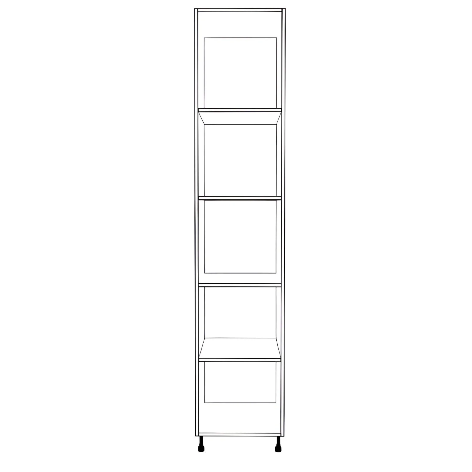 19" Wide Tall Pantry Cabinet - Painted Doors - Image 2