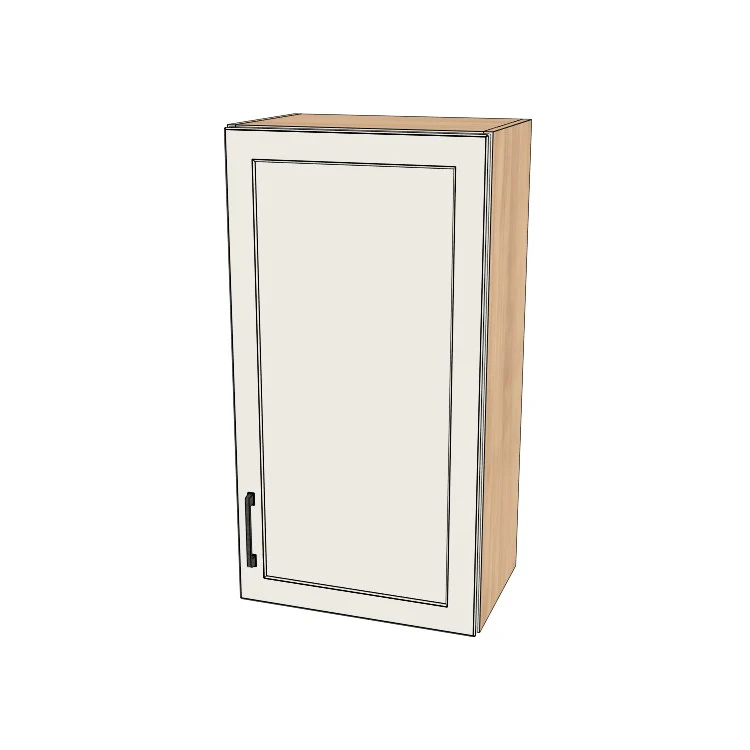 19" Wide x 36" High Wall Cabinet - (Hardrock Maple Melamine Boxes - Painted Doors)