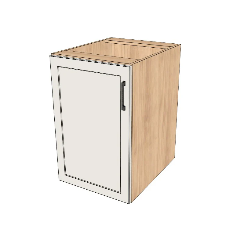 20" Wide Base Cabinet - (Hardrock Maple Melamine Boxes - Thermofoil Doors)