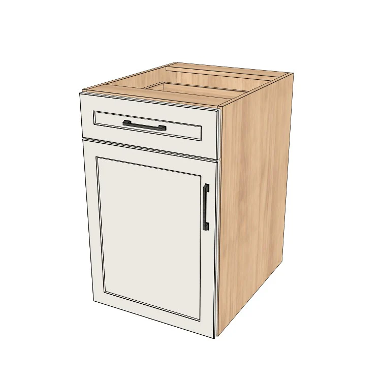 20" Wide Base Cabinet With Drawer On Top - (Ply Wood Boxes - Thermofoil Doors)