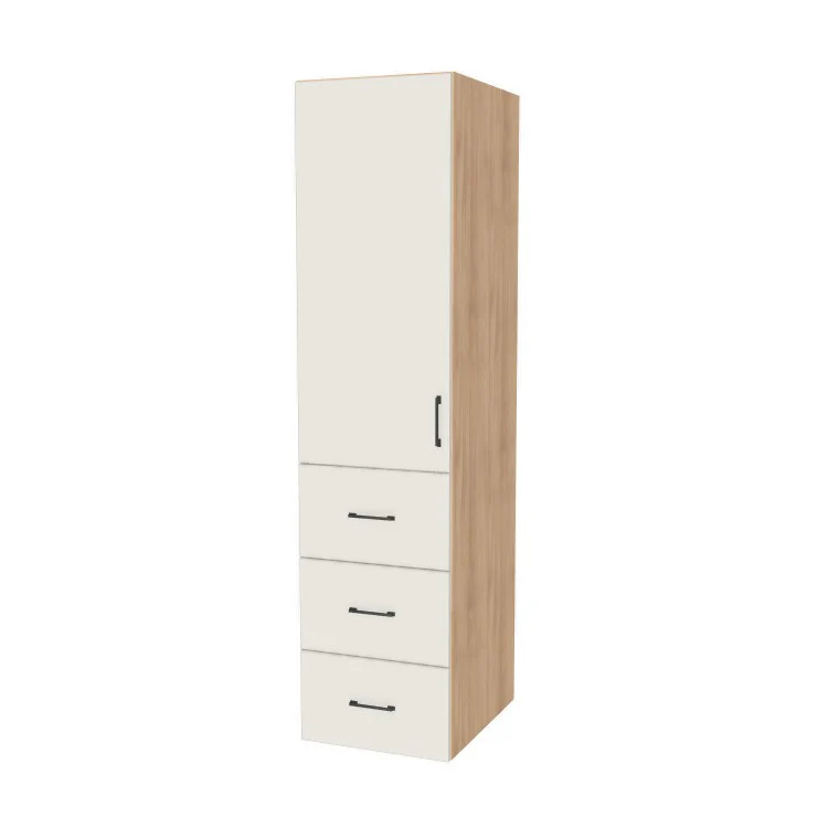 20" Wide Tall Pantry Cabinet with Drawer - (Ply Wood Boxes - Flat Panel Doors) 24 D