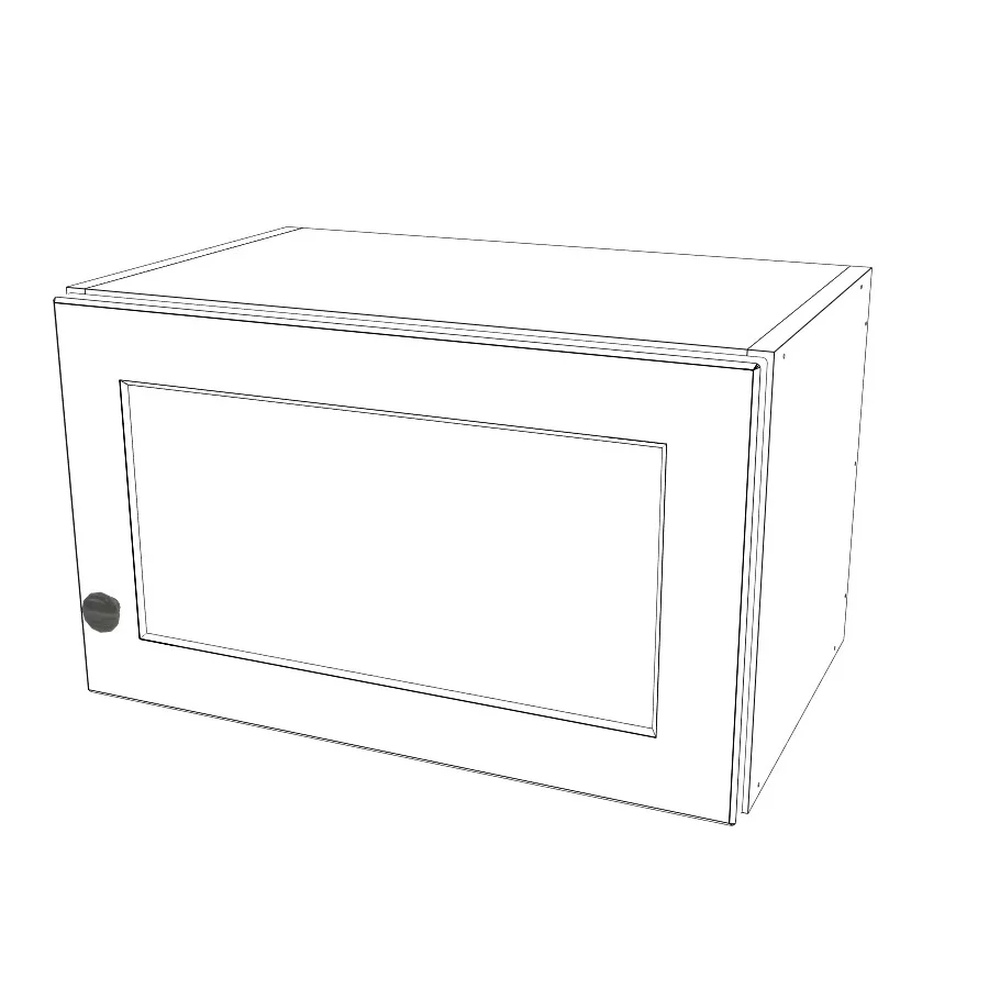 20" Wide x 12" High Wall Cabinet - (White Melamine Cabinets - Thermofoil Doors)