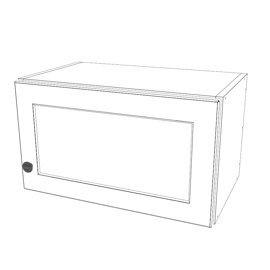 21" Wide x 12" High Wall Cabinet - (White Melamine Cabinets - Thermofoil Doors)