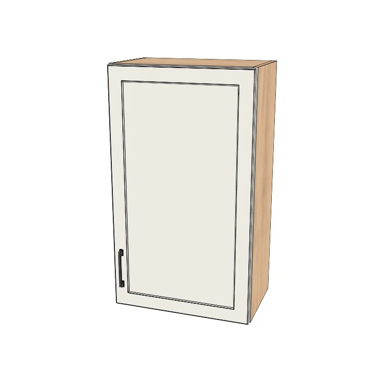 21" Wide x 36" High Wall Cabinet - (Hardrock Maple Melamine Boxes - Painted Doors)