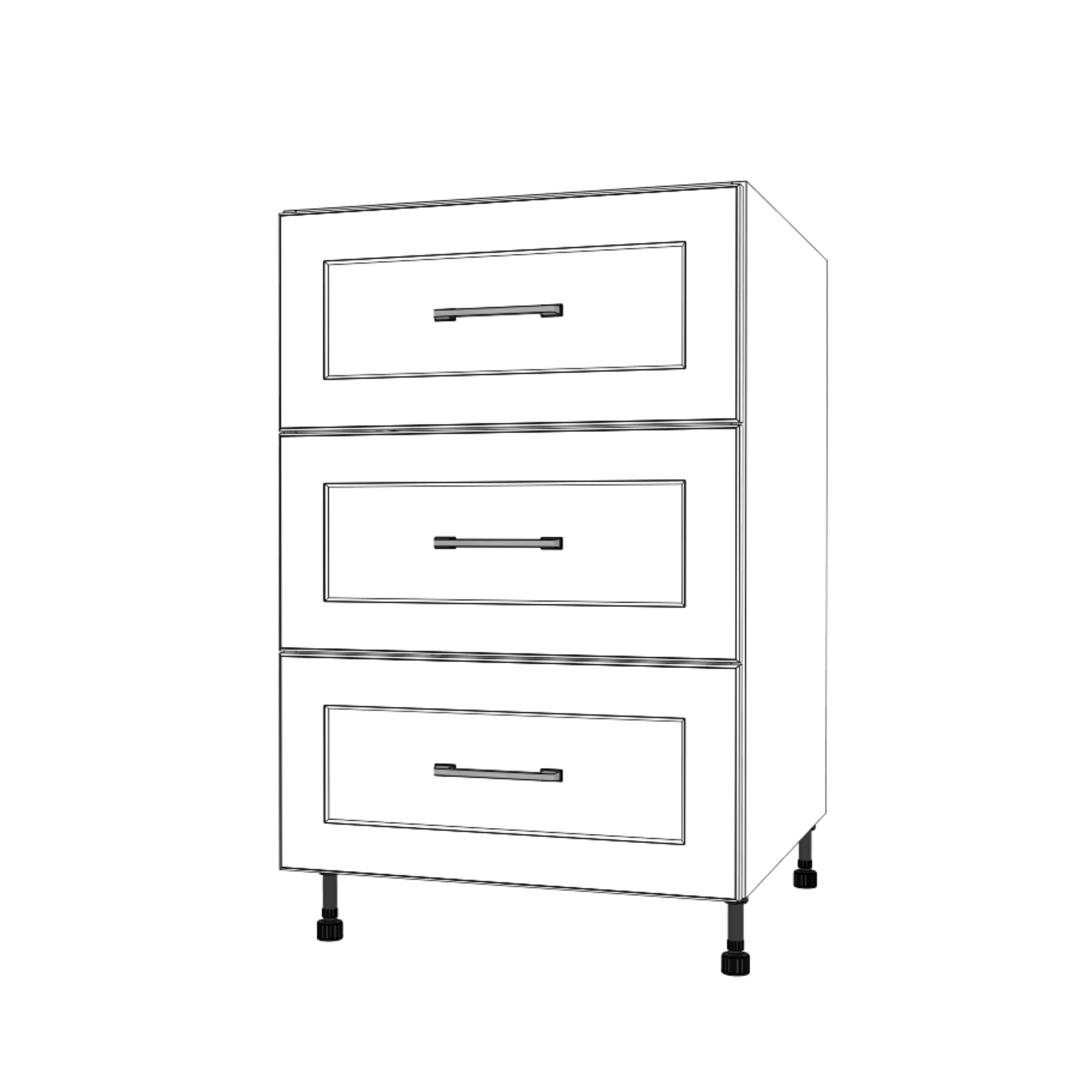 22" Wide Drawer Cabinet - Thermofoil Doors - Image 4