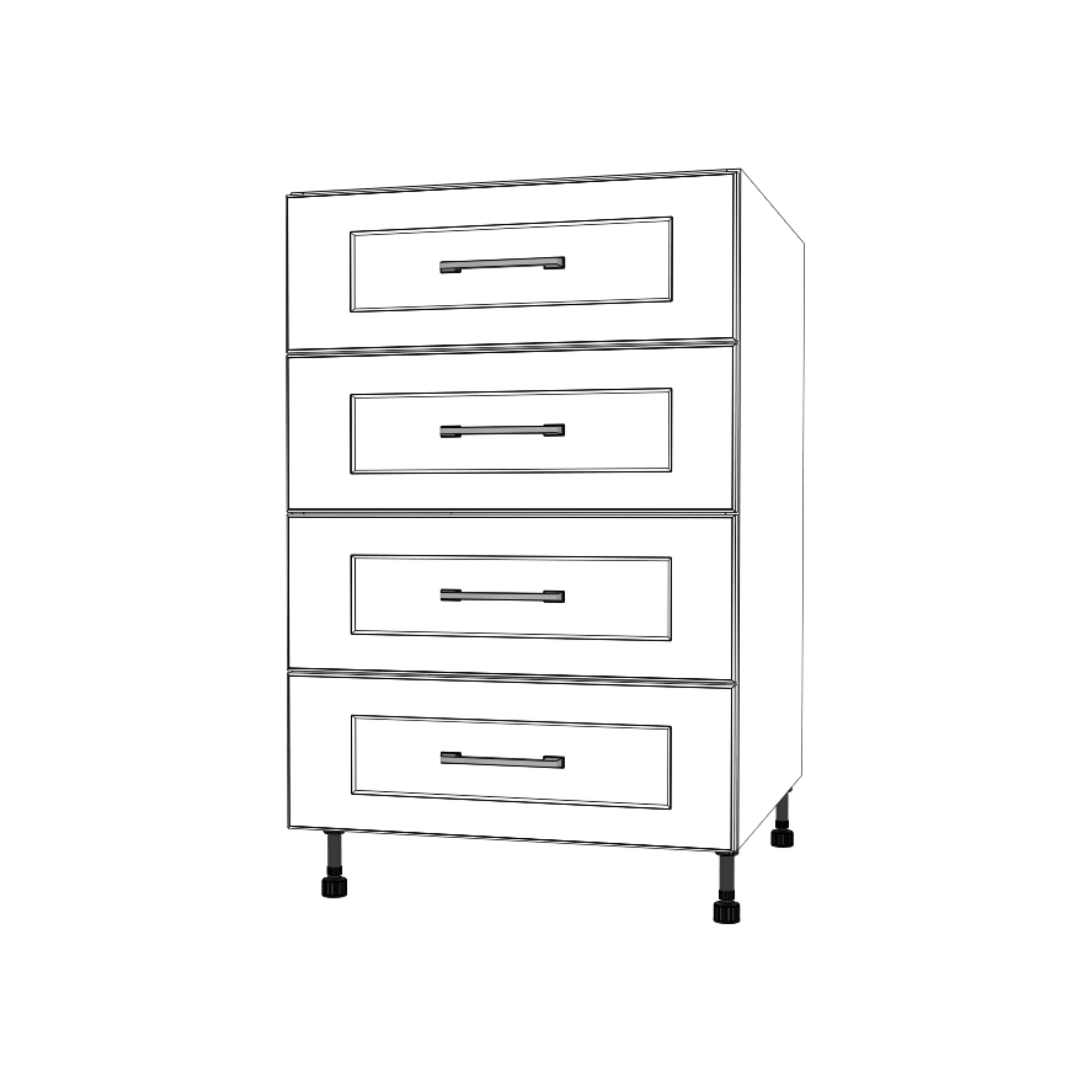 22" Wide Drawer Cabinet - Painted Doors - Image 3