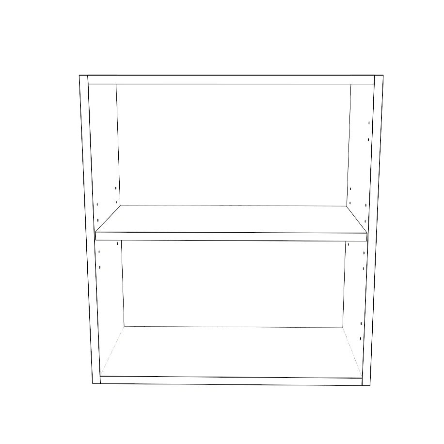 22" Wide x 24" High Wall Cabinet - Thermofoil Doors - Image 2