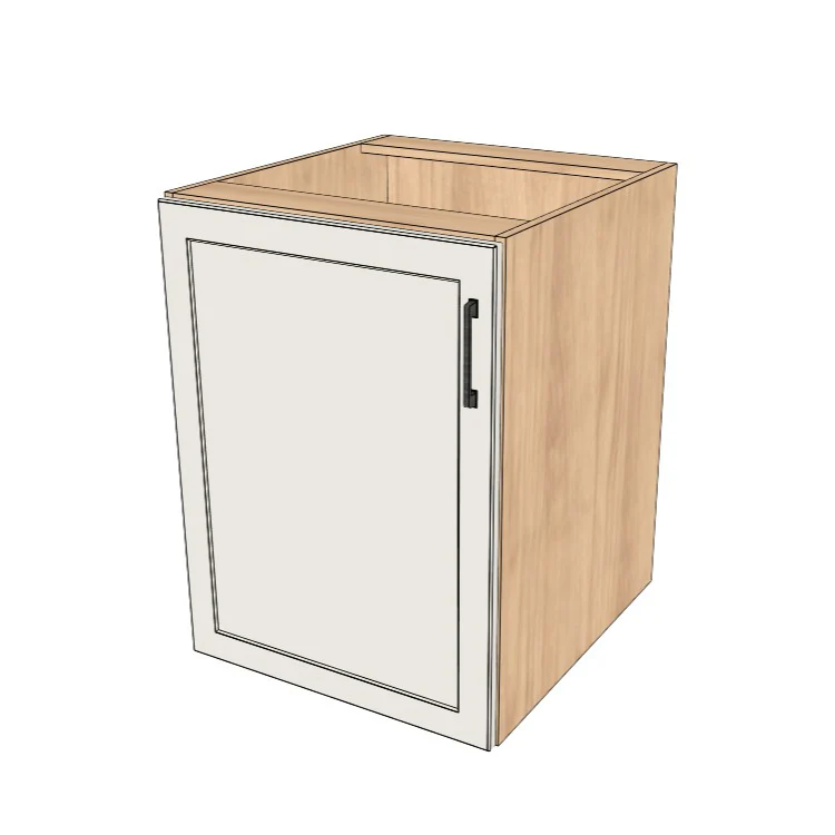 23" Wide Base Cabinet - (Hardrock Maple Melamine Boxes - Thermofoil Doors)