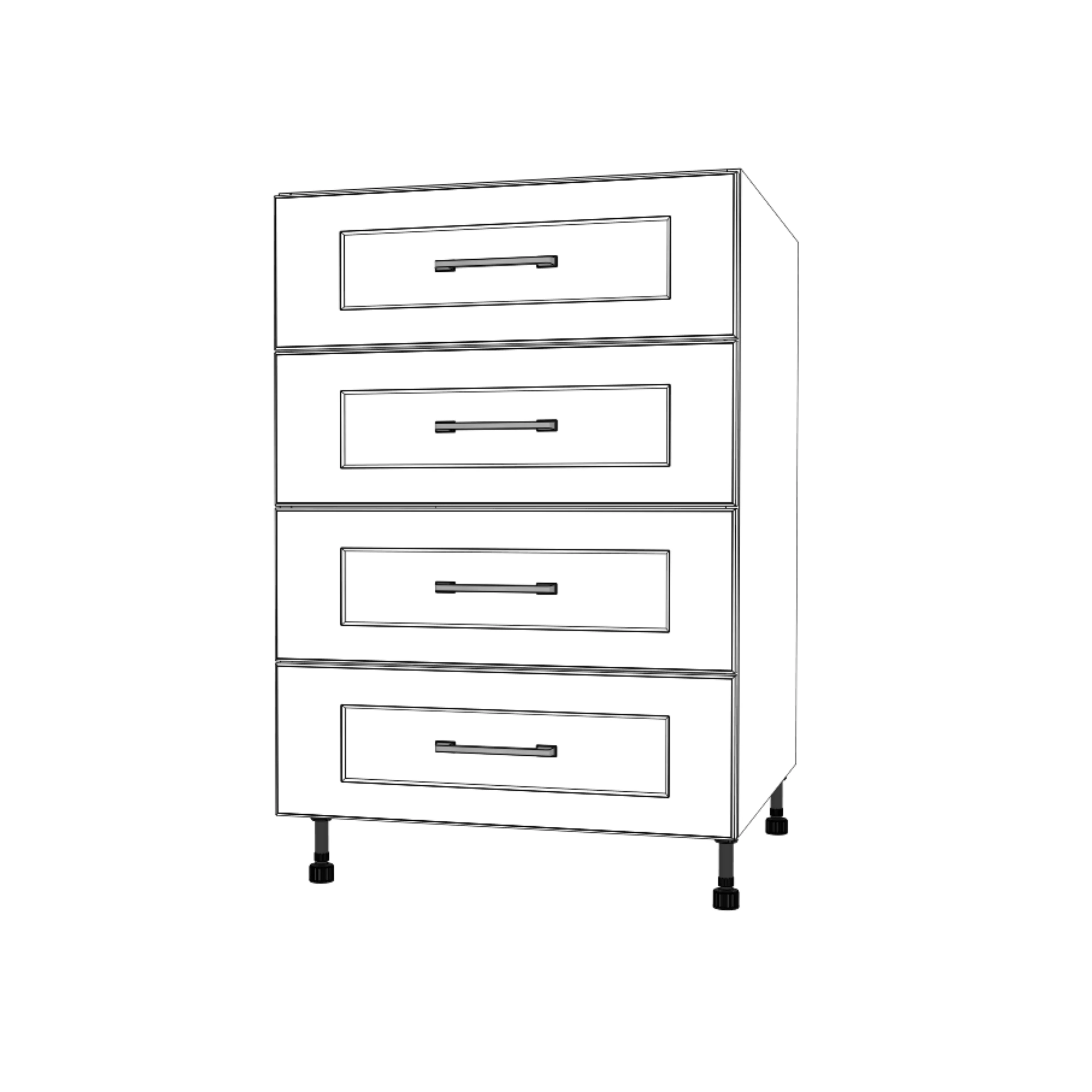 23" Wide Drawer Cabinet - Painted Doors - Image 3