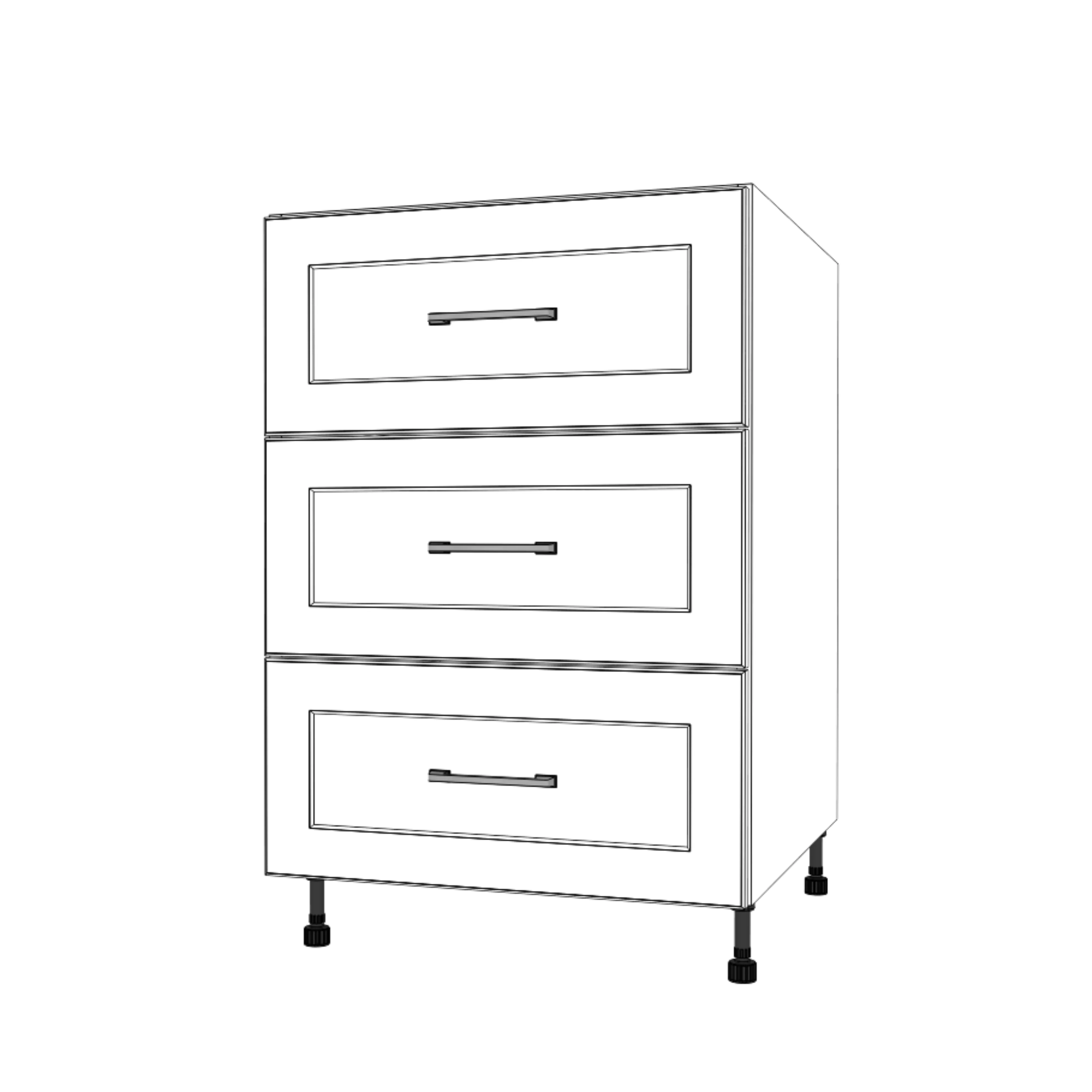 23" Wide Drawer Cabinet - Painted Doors - Image 4