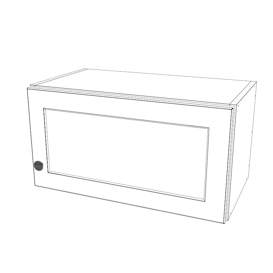 23" Wide x 12" High Wall Cabinet - (White Melamine Cabinets - Thermofoil Doors)