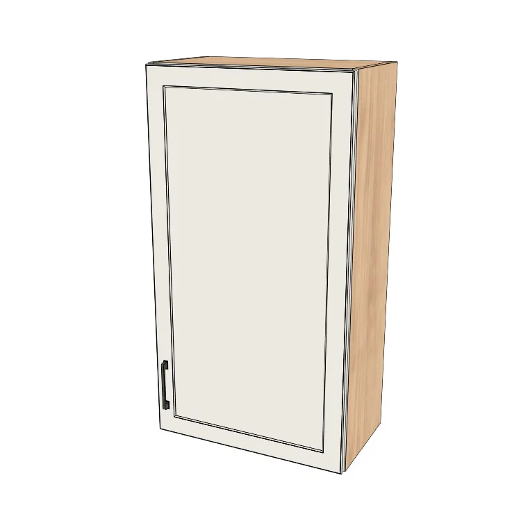 23" Wide x 42" High Wall Cabinet - (Hardrock Maple Melamine Boxes - Painted Doors)